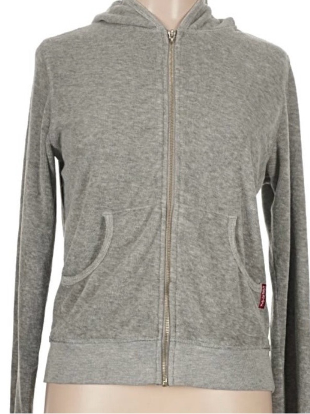 Hard Tail Heather Gray Full-Zip Hooded Sweatshirt